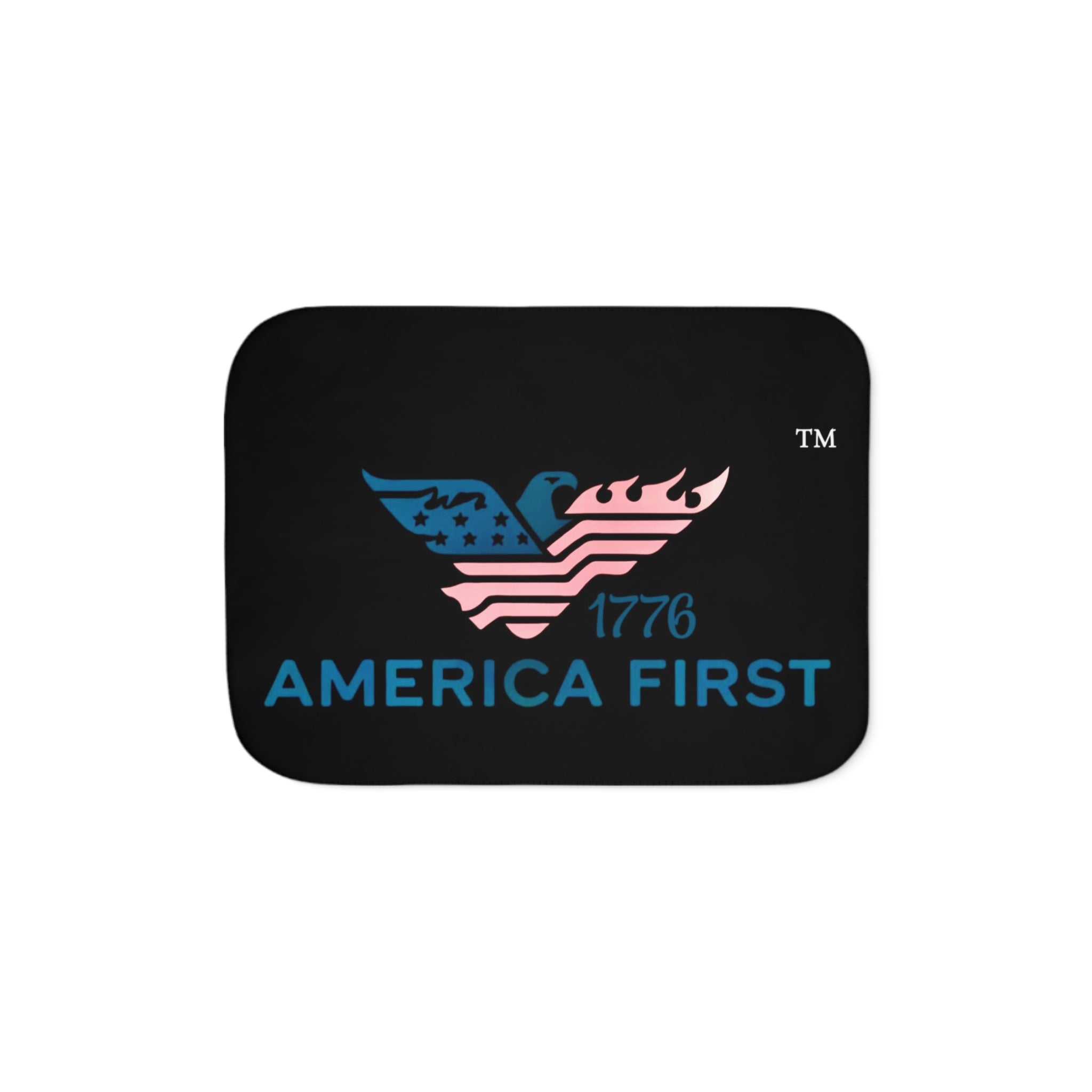 America First 1776 Sherpa Blanket — Reversible Two-Tone Cozy Throw